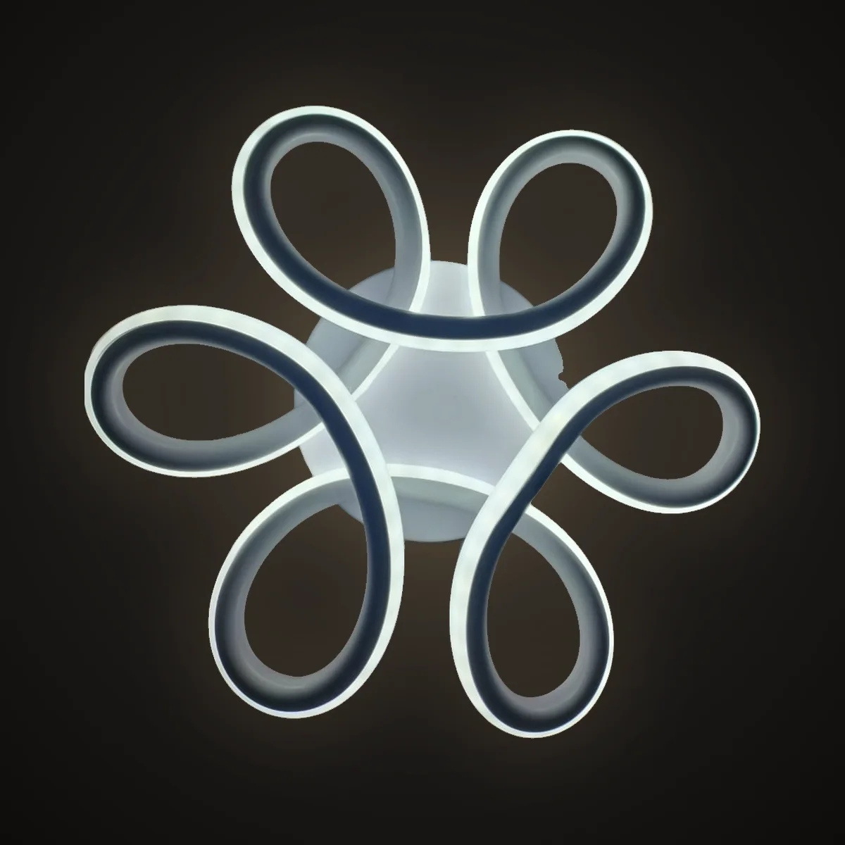 Petal spiral LED light glowing