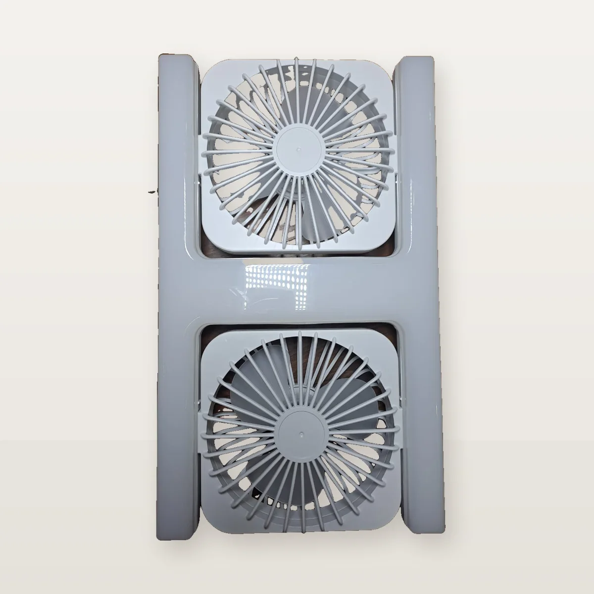 White twin fan and LED light combo